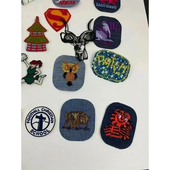 31 PC Assorted Sewing Applique Patches Iron on Sew On NEW Mixed Vintage - Picture 2 of 11